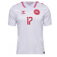 Camiseta Dinamarca Victor Kristiansen #17 Visitante Equipación Eurocopa 2024 manga corta